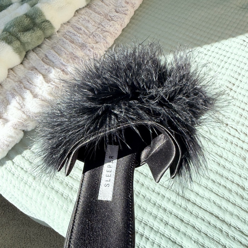 NWOT Sleeper Satin Mules - Picture 3 of 8